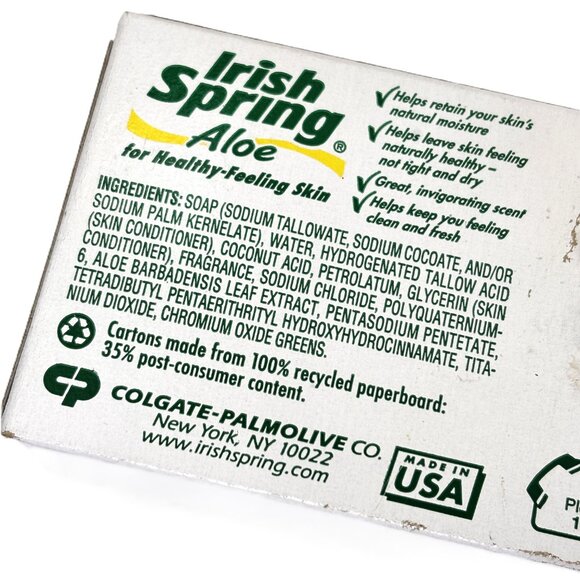 Irish Spring ALOE Deodorant Soap Bars VTG DISCONTINUED NOS - Picture 6 of 6